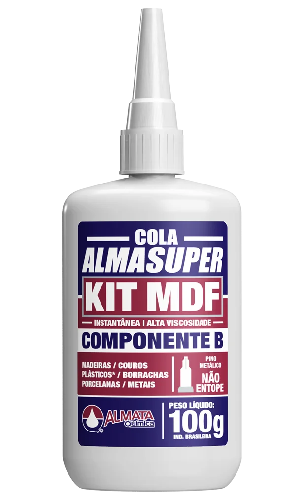 Adesivo Instantâneo Kit Mdf Colar+Primer Almata