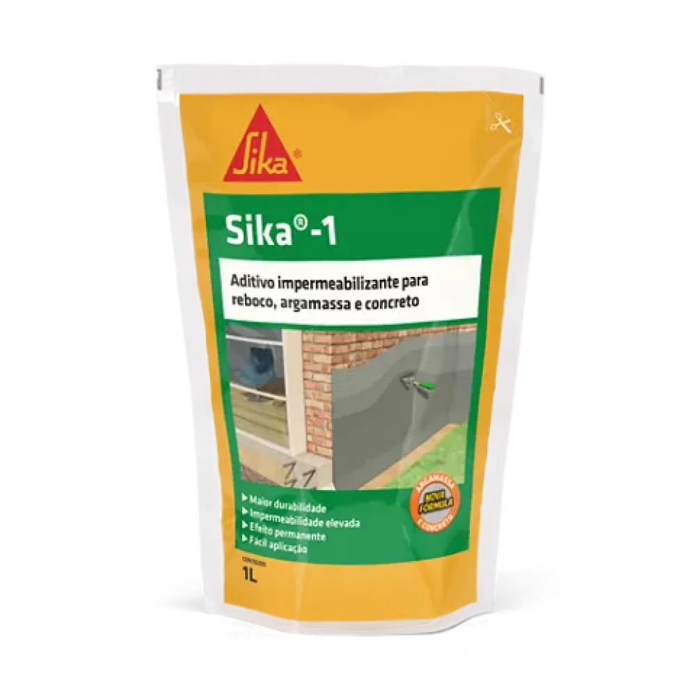 Sika-1 Aditivo Impermeabilizante Amarelo 1L Sika