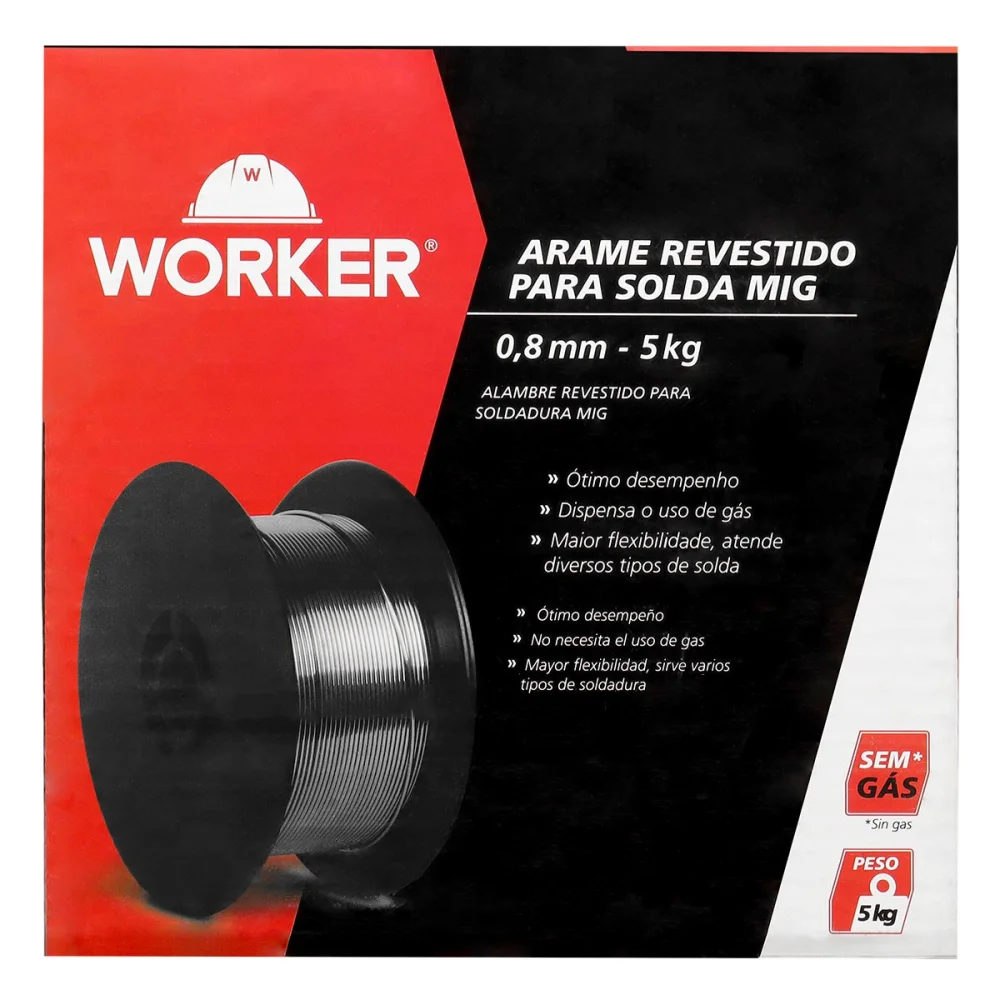 Arame para Solda Mig sem Gás 0,8Mm 5Kg Worker