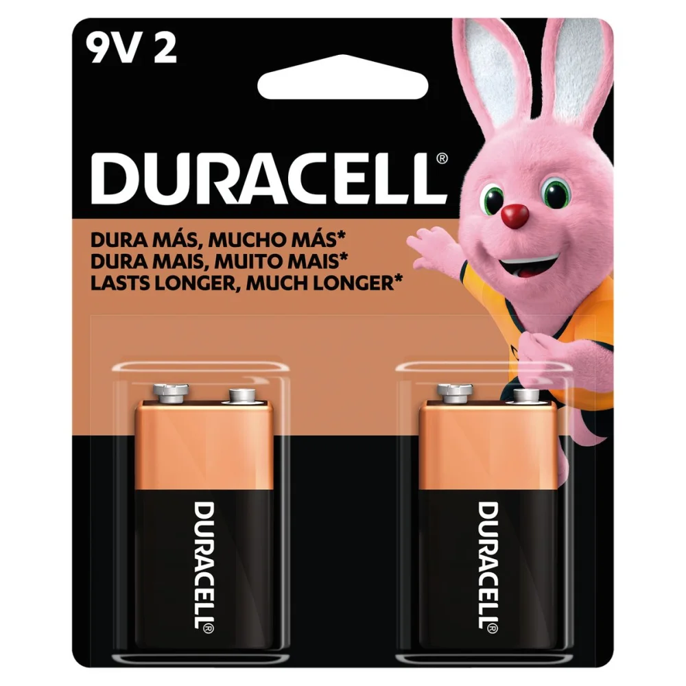 Bateria Alcalina 9V 2 Peças da Duracell