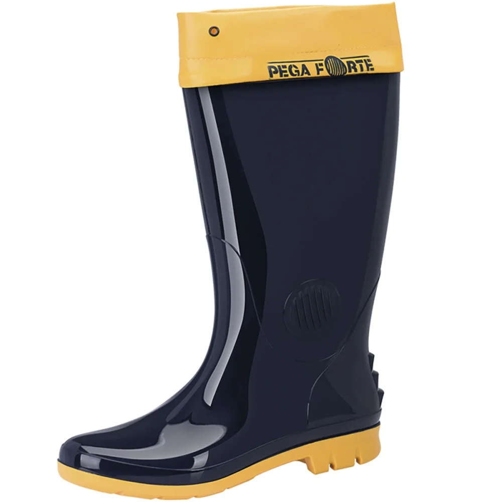 Bota na Cor Preta Pvc Cano Longo Nr44/45 Polaina Grendene