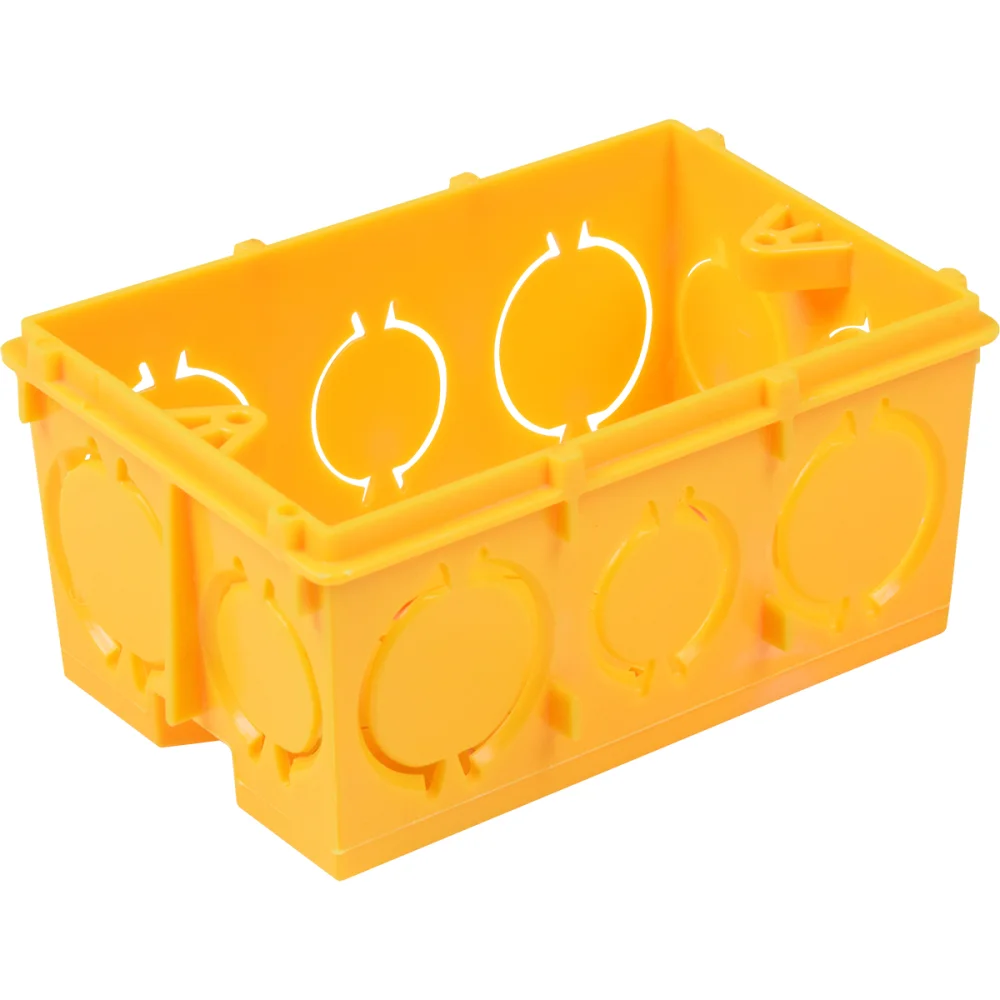 Caixa de Embutir Retangular 4X2 Amarela Tramontina