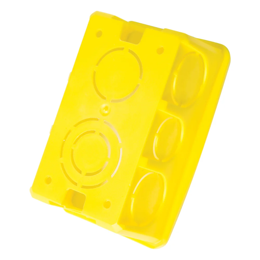 Caixa de Luz Retangular 4X2 Amarela Tramontina