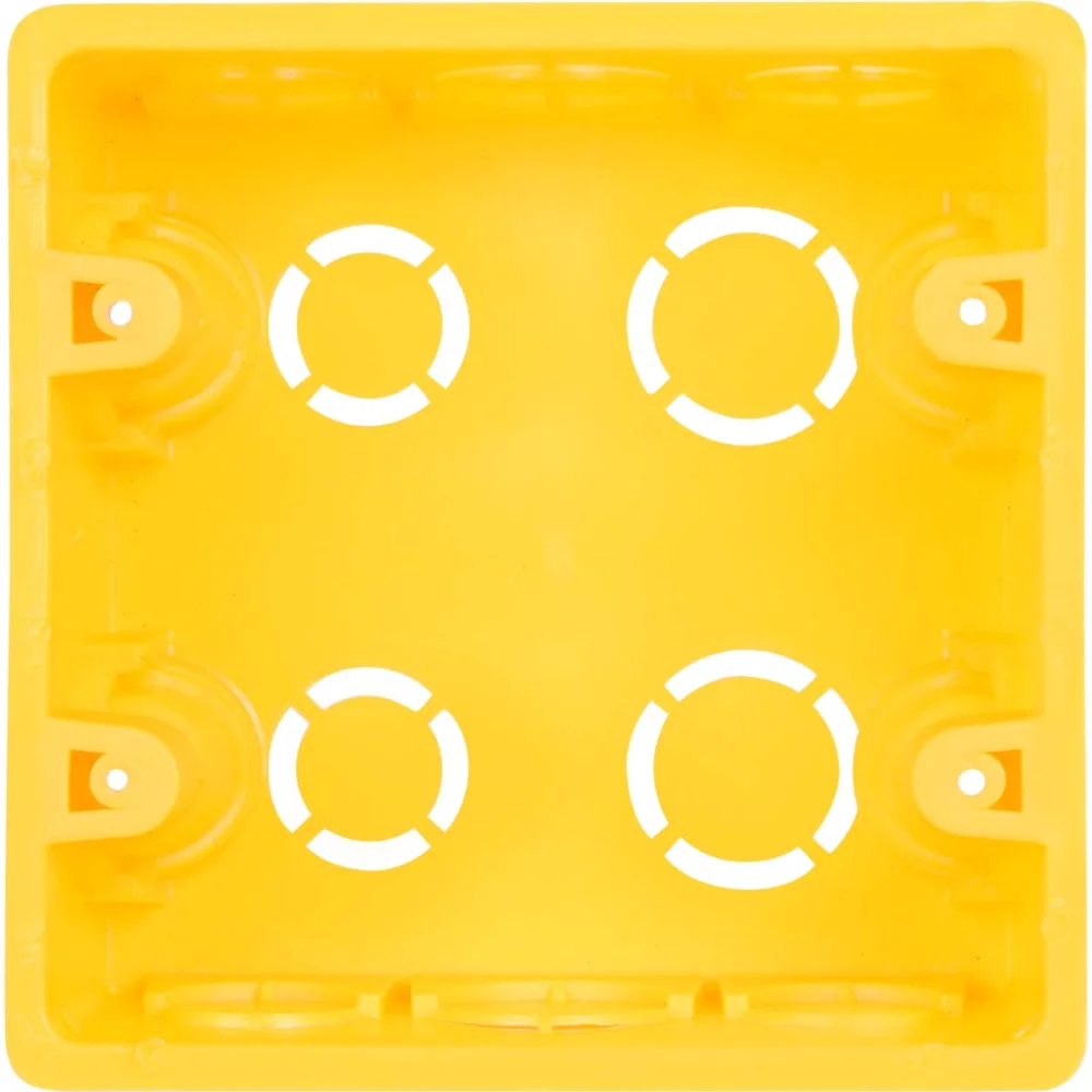 Caixa de Luz em Pvc Quadrada Amarela 4X4 Somar