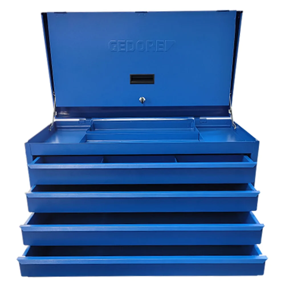 Caixa Gabinete em Aço com 4 Gavetas Azul Gedore