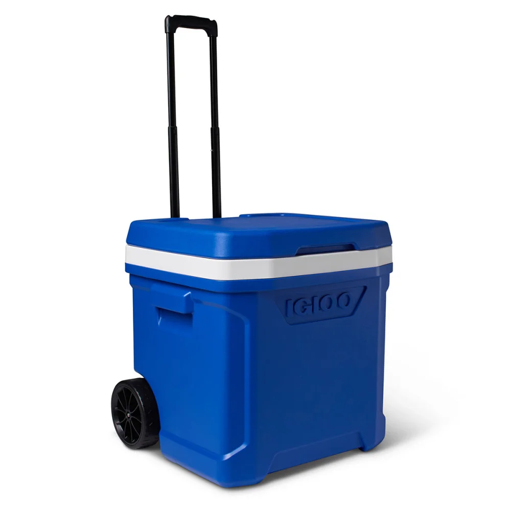 Caixa Térmica Cooler Ice Cube Azul C/ Rodas 56L Igloo