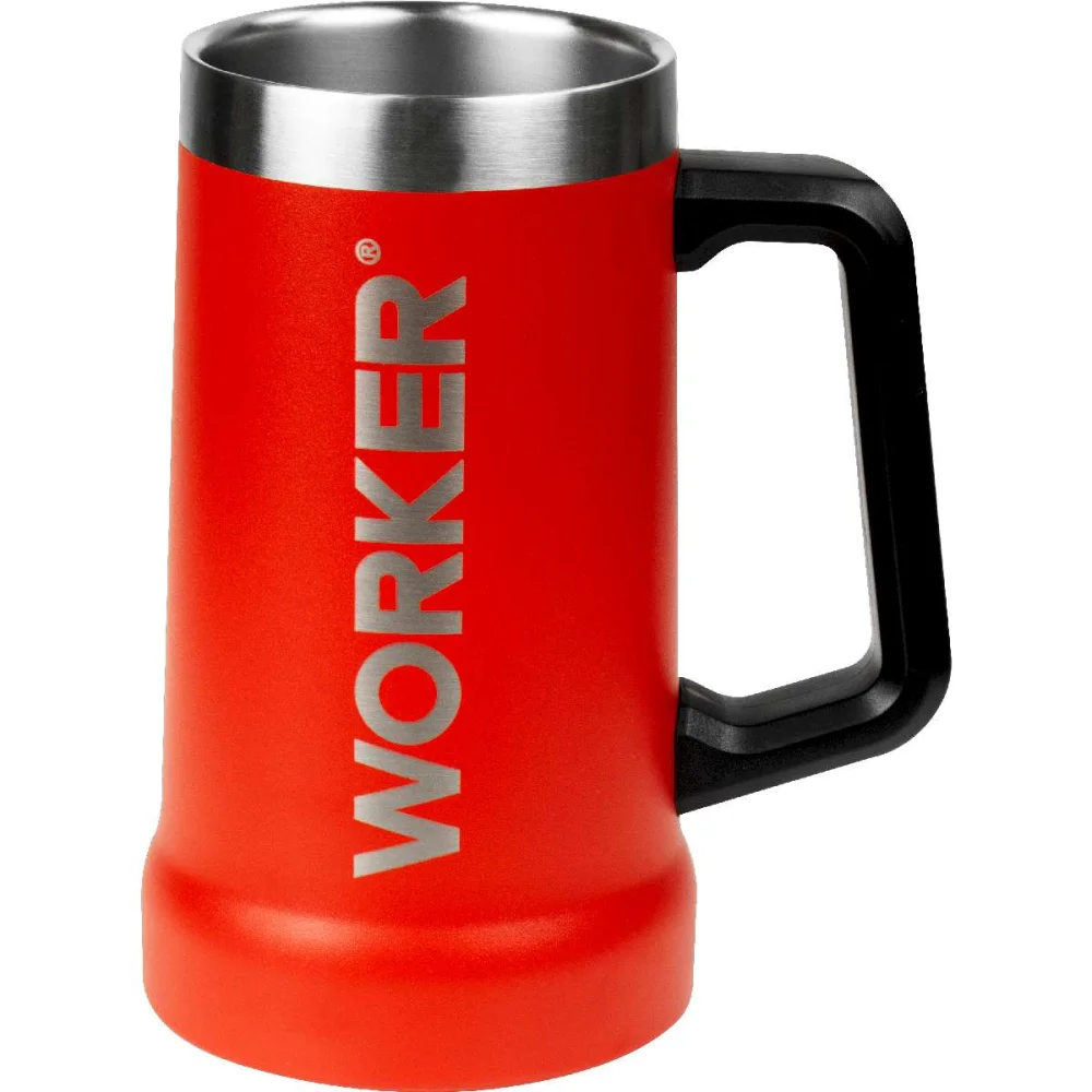 Caneca Térmica Vermelha 709Ml sem Tampa Worker