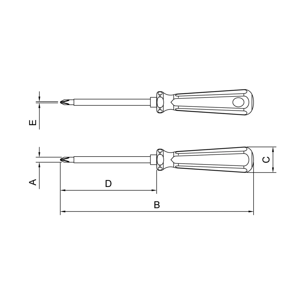 Chave de Fenda Isolada Ponta Cruzada em Aço Cromo Vanádio 6X200 MM (1/4X8") Tramontina 44116032