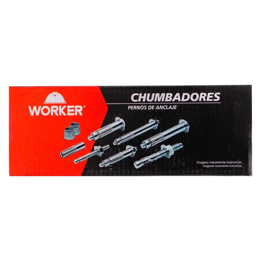 Chumbador Parabolt 5/16"x4.1/4" 120 Peças Worker