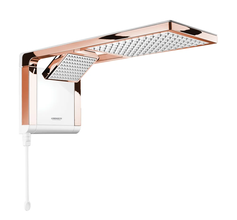 Chuveiro Acqua Duo Ultra 5500W 127V Branco/Rose Gold da Lorenzetti