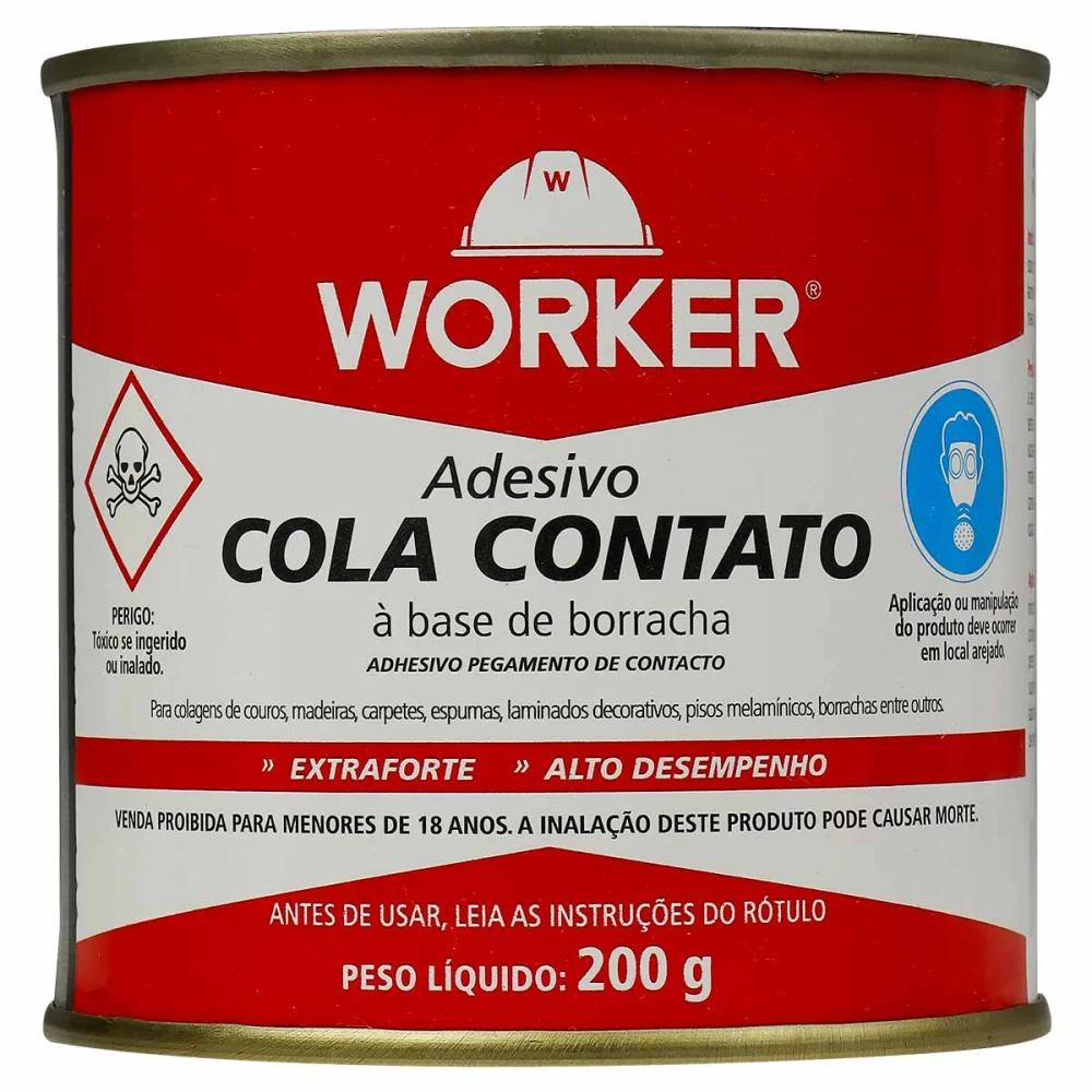 Cola de Contato À Base de Borracha 200G Worker