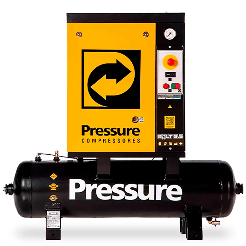Compressor de Ar Parafuso 5.5Hp 380V Bolt 5.5 Pressure