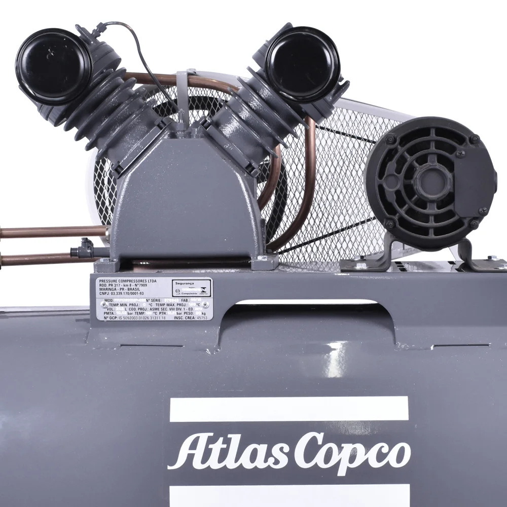 Compressor de Ar 20 Pcm 200 L At5/20 Atlas Copco – 220/380 V