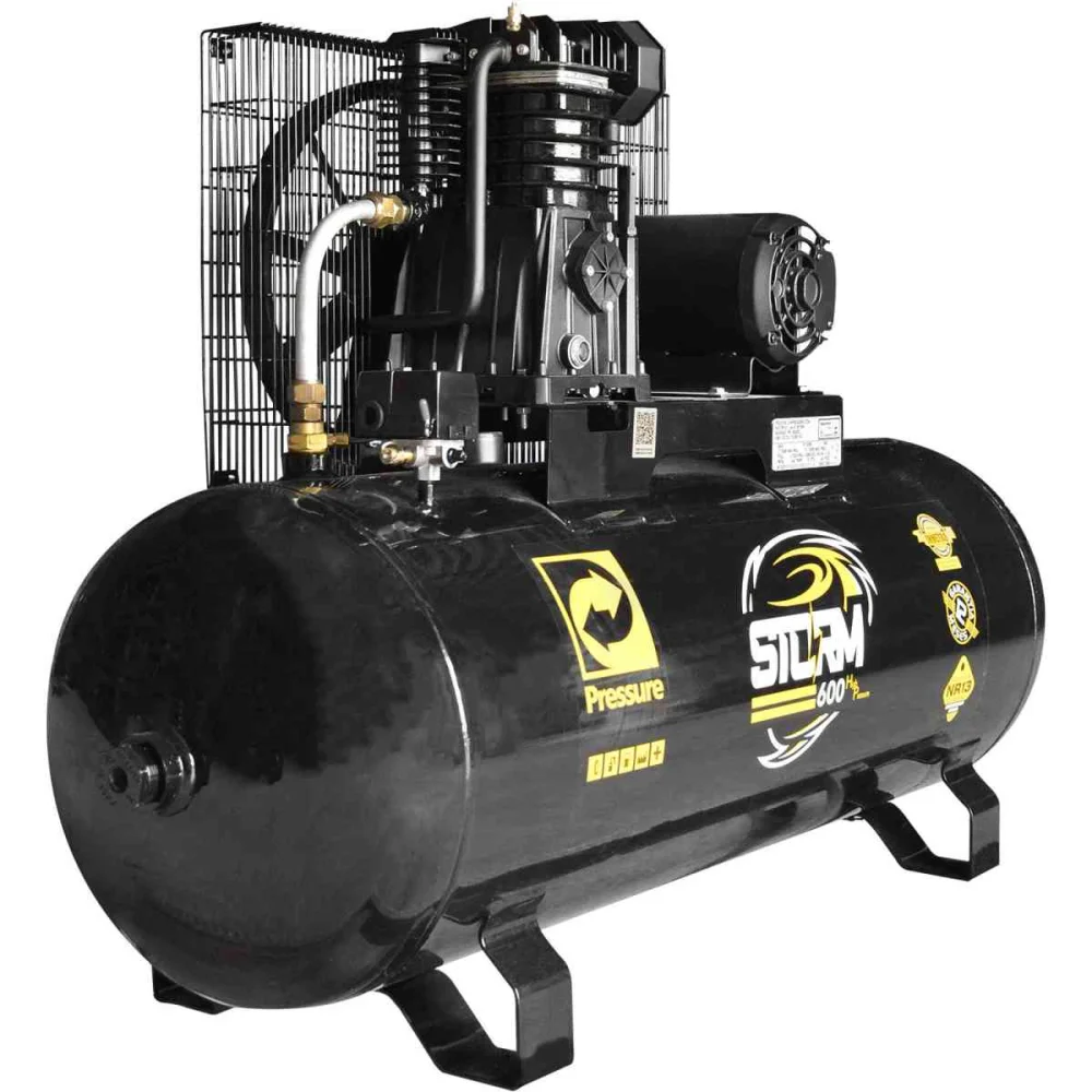Compressor de Ar 20 Pcm 200 Litros 175 Psi Storm Pressure - 220/380V