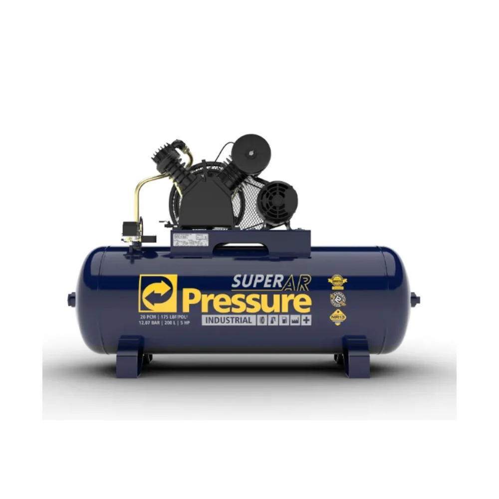 Compressor Super Ar 200L 175Psi Ip21 220/380V Trifásico Industrial Pressure
