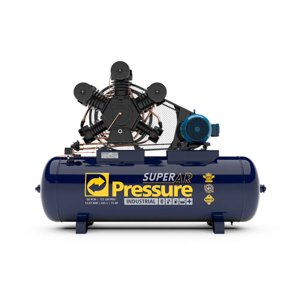 Compressor de Ar 60 Pcm Trifásico 425 Lt Pressure - 220/380V