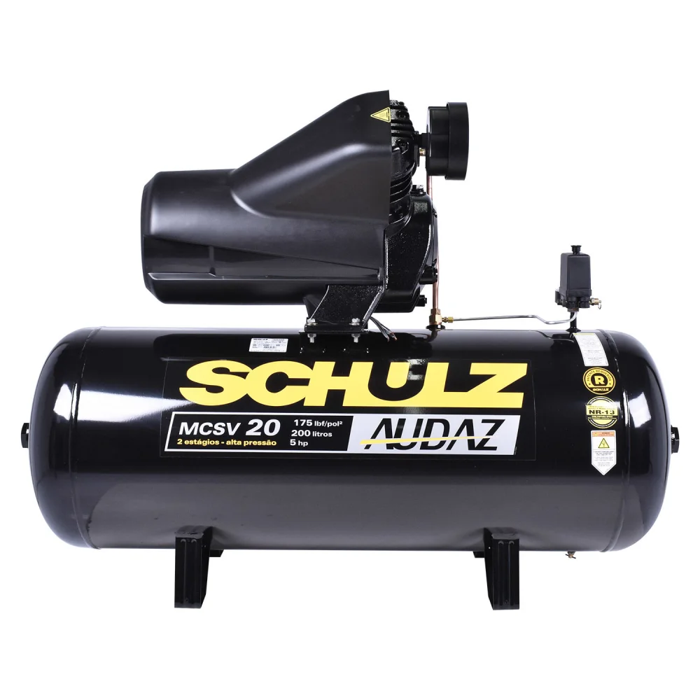 Compressor de Pistão Audaz Mcsv 20/200L 220/380V Trifásico Schulz