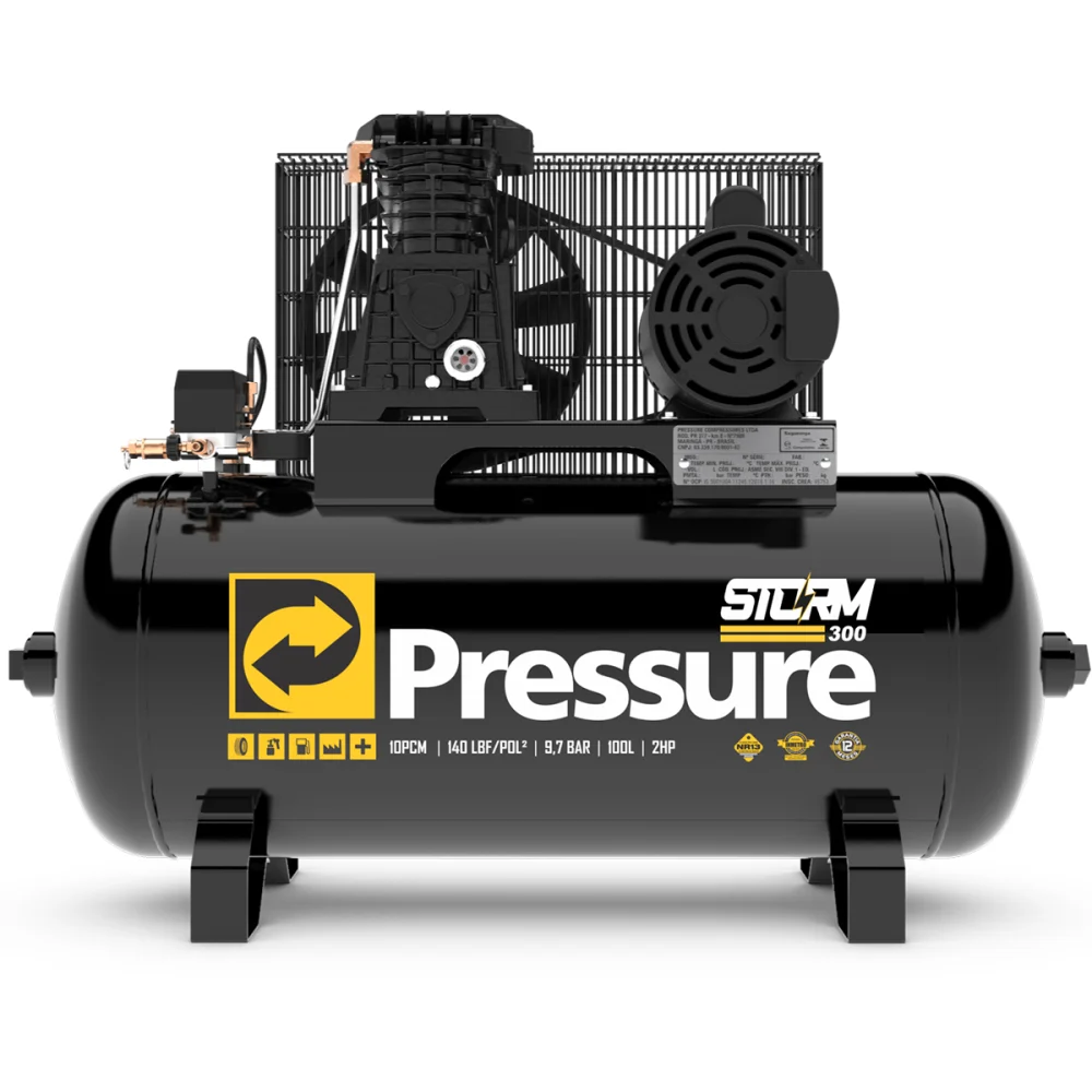 Compressor de Ar Storm 300 10Pcm 100L Mono 110/220V Pressure