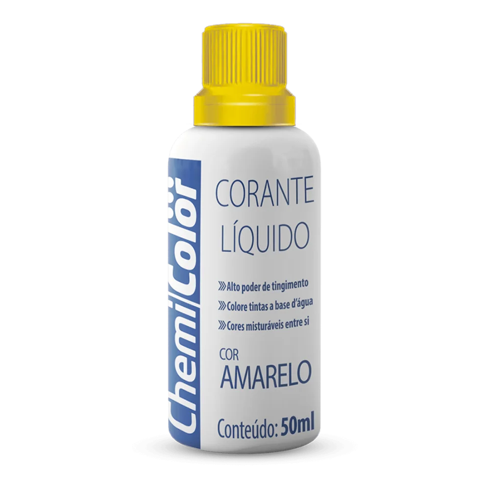 Corante Líquido na Cor Amarelo com 50Ml da Chemicolor