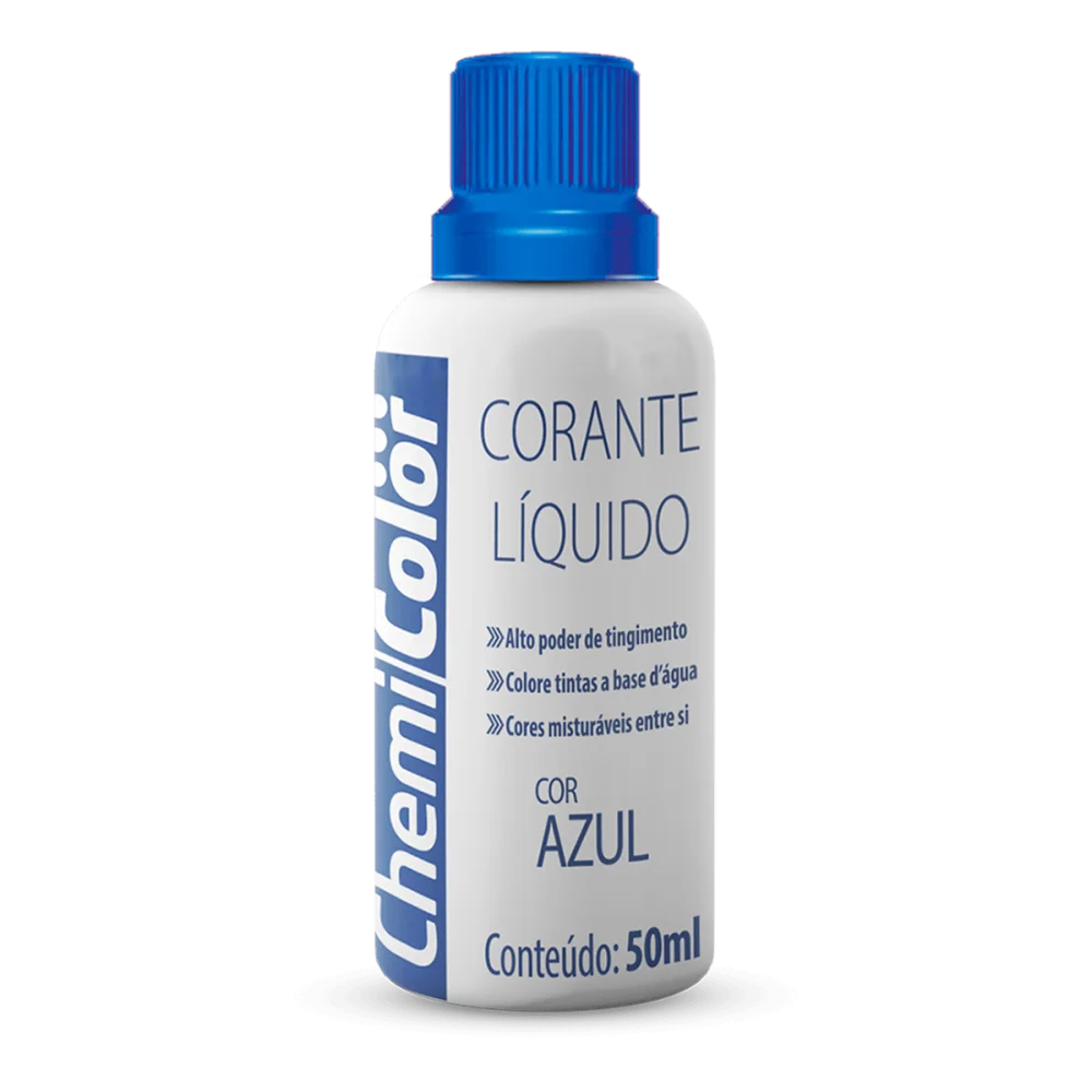 Corante Líquido na Cor Azul com 50Ml da Chemicolor