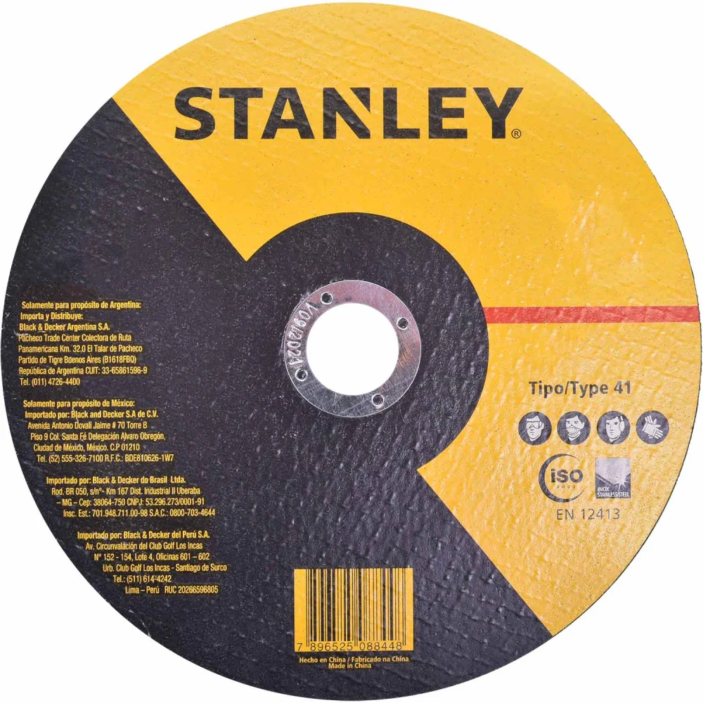 Disco Abrasivo Corte de Metal 7"x 3Mm X7/8” Sta0411F Stanley