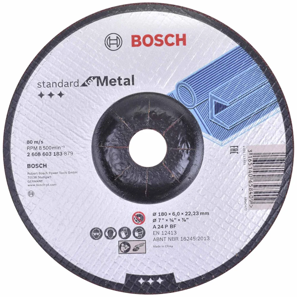 Disco Curvo de Desbaste 7" / 180Mm Standard For Metal Bosch