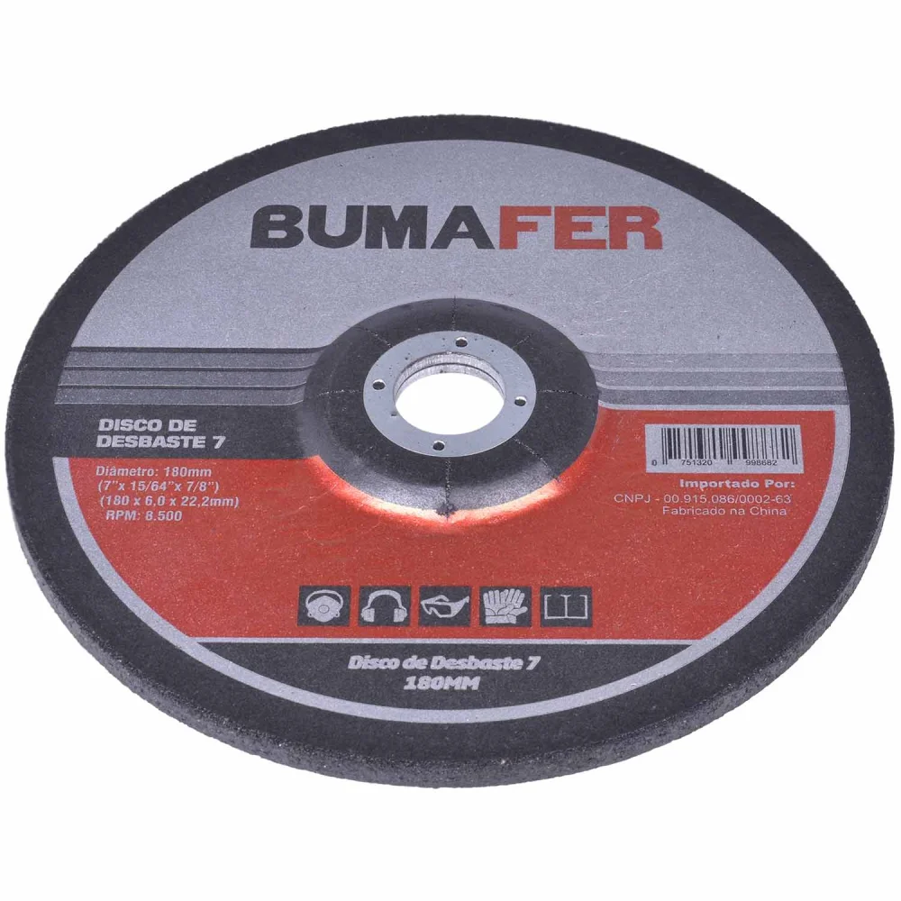 Disco de Desbaste 7“ (180Mm) para Metal Bumafer