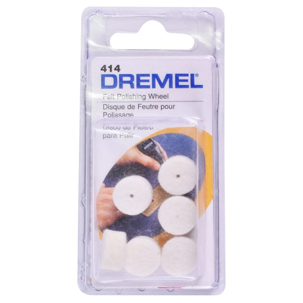 Disco de Feltro 1/2" para Polimento 414 Dremel - 6 Peças