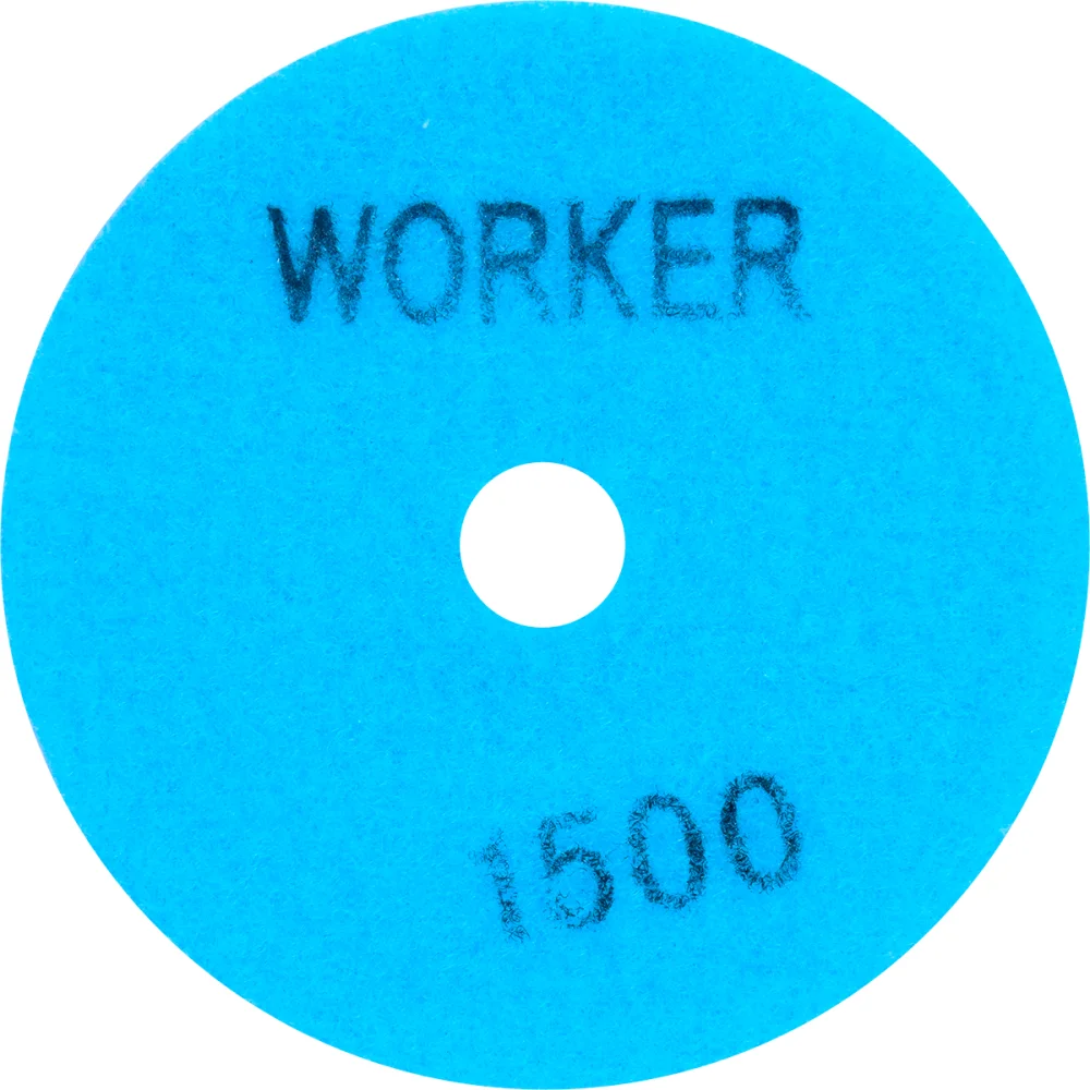 Disco de Lixa Diamantada com Velcro 4" G1500 Azul Claro Worker