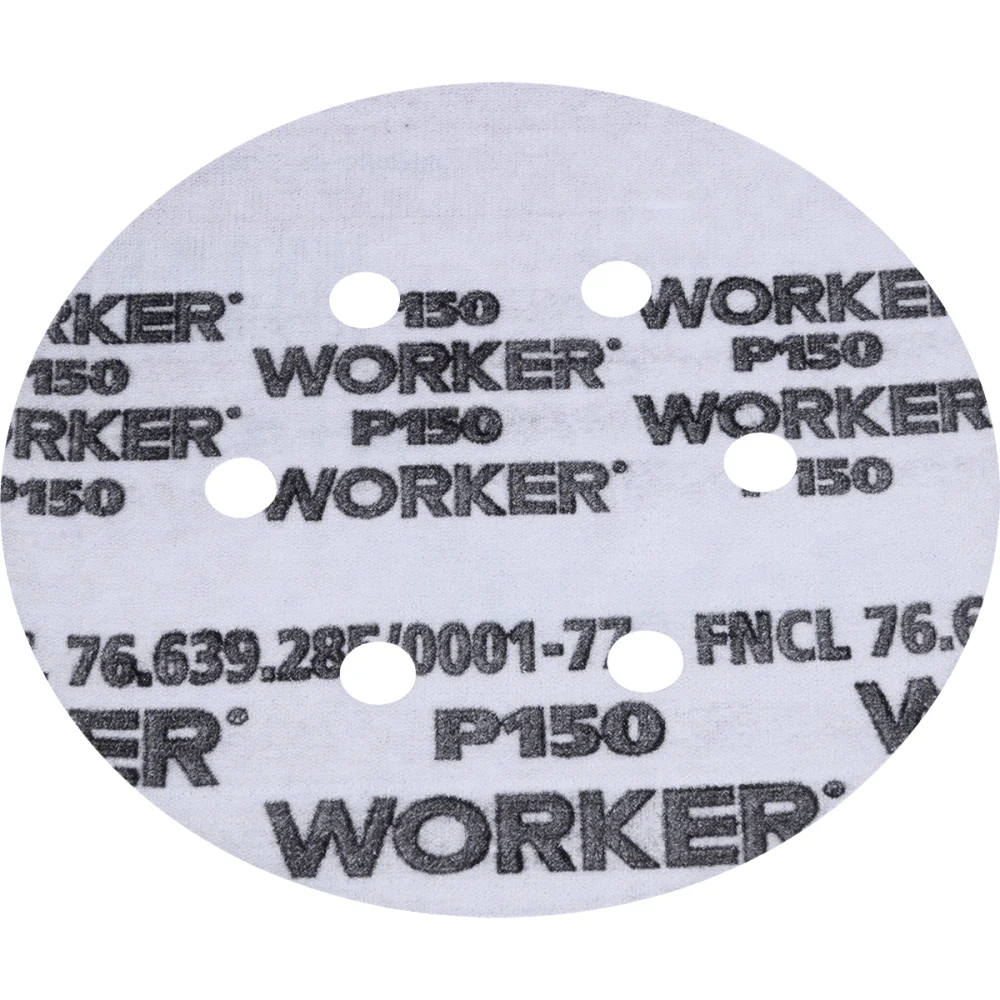 Disco de Lixa Tipo Velcro 6” 152Mm Grão 150 Worker