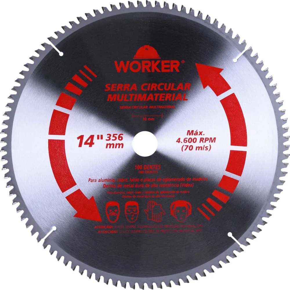 Serra Circular Multimaterial 14" 4.000Rpm Worker