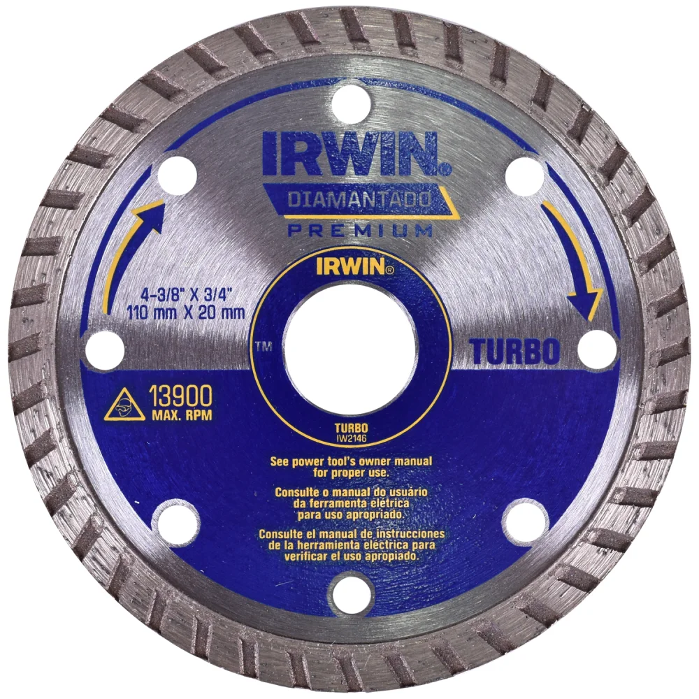Disco Diamantado 110X20Mm Turbo Seco/úmido Iw2146 Irwin