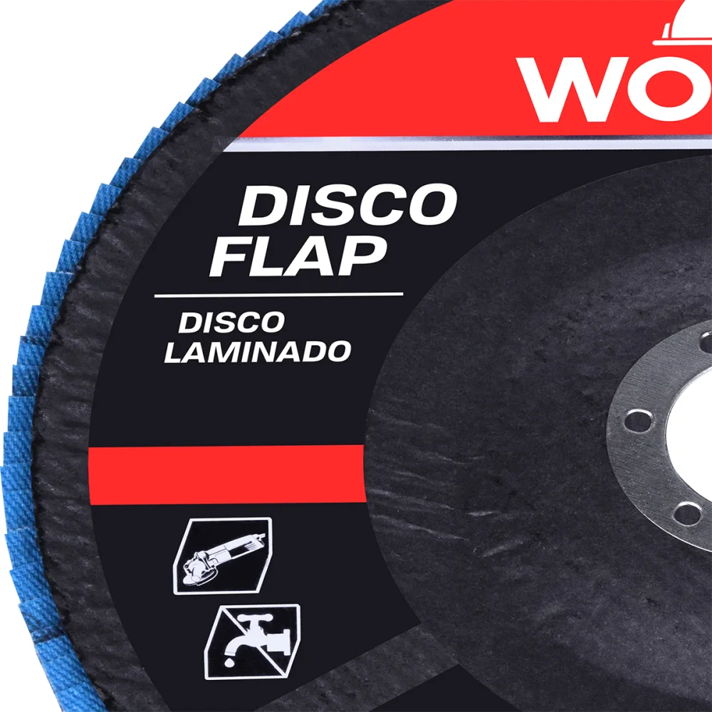 Disco Flap Inox 4.1/2" Grão 40 Reto 27 Worker