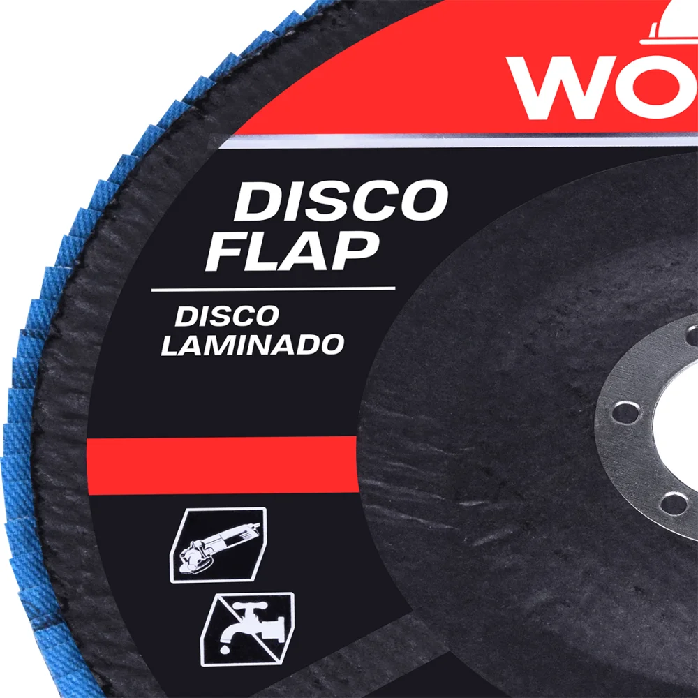 Disco Flap Inox Reto Grão 60 7"X7/8" 8500Rpm Worker