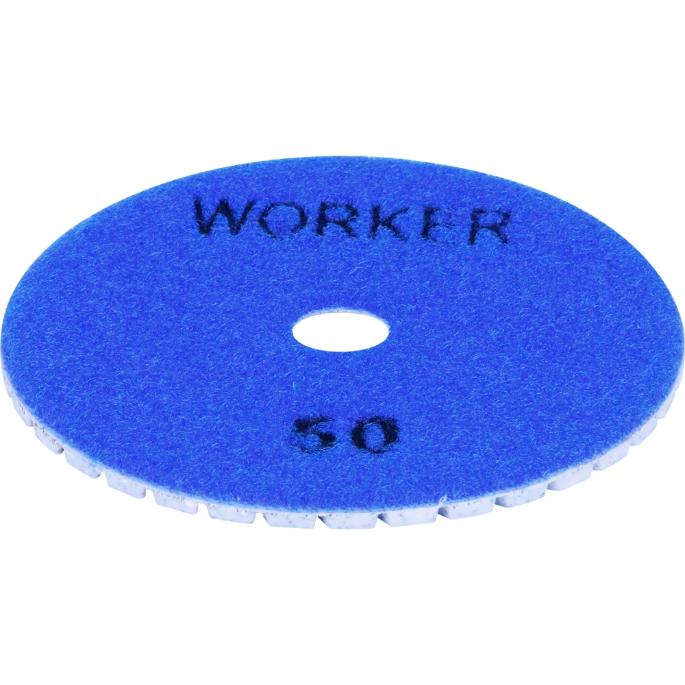 Disco de Lixa Diamantada com Velcro 4" G50 Azul Worker