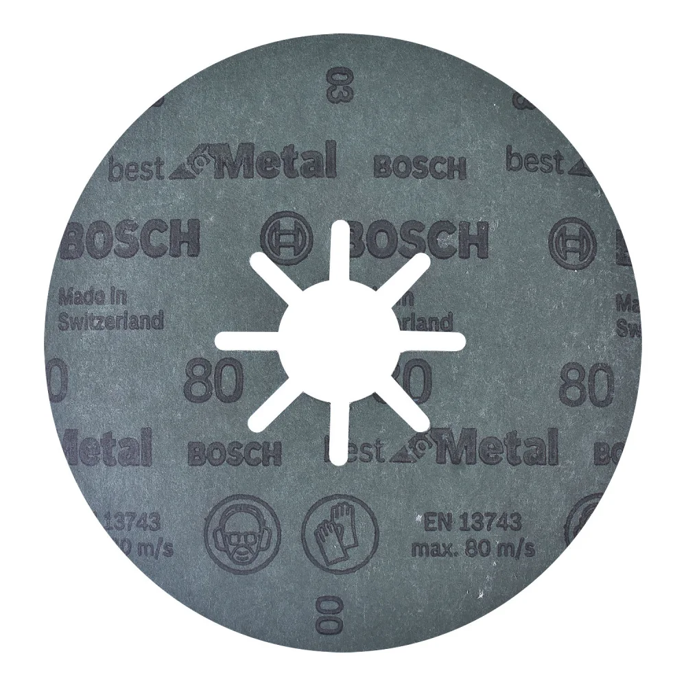 Discos de Lixa em Fibra 4.1/2" para Metal G80 Bosch