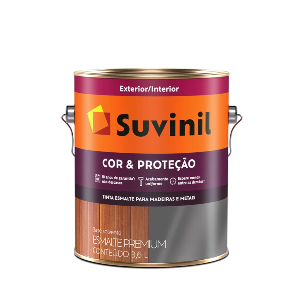 Tinta Esmalte Cor & Proteção Brilho Cinza Escuro 3,6L Suvinil