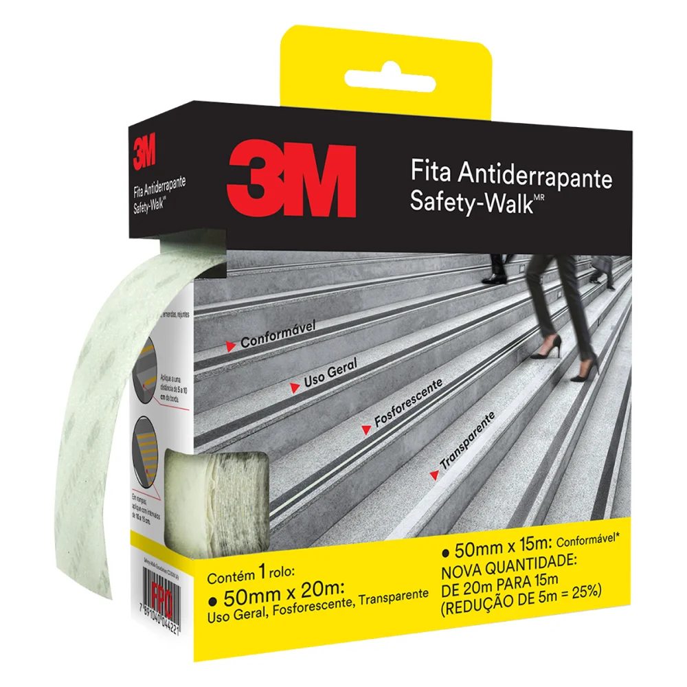 Fita Antiderrapante Safety Walk Transparente 50Mmx20M 3M