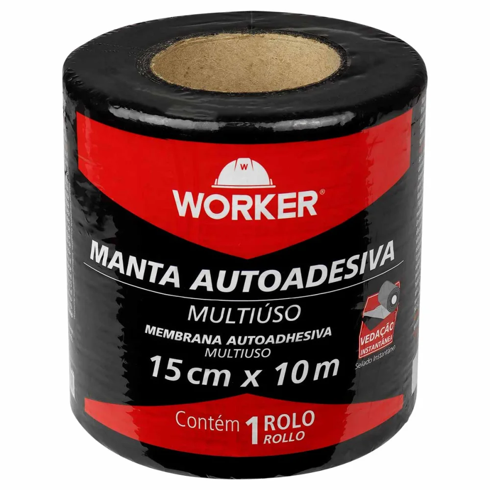 Fita Manta Asfáltica Autoadesiva Alumínio 15Cm X 10M Worker