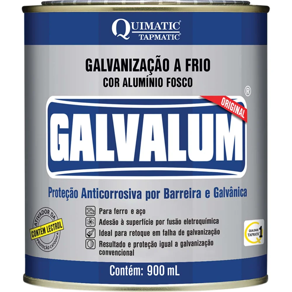 Galvanização a Frio Alumínio Fosco Galvalum 900Ml Quimatic