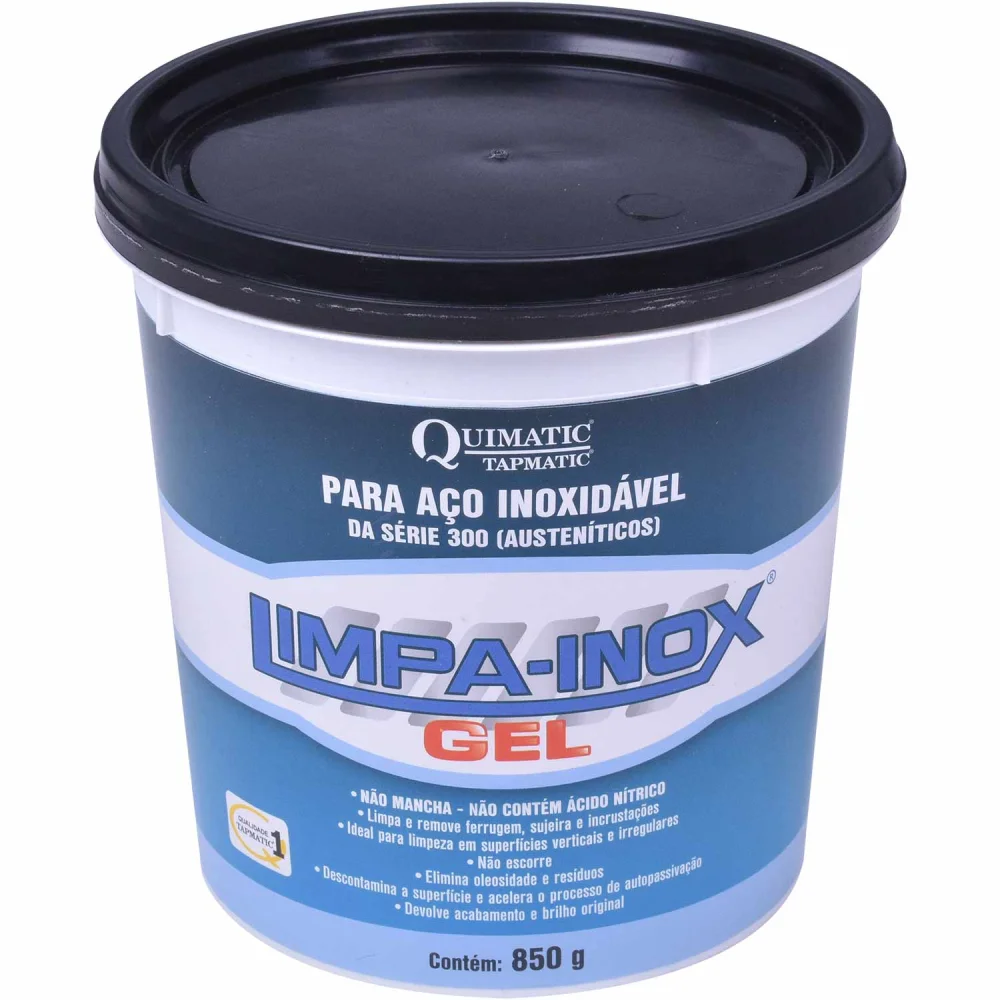 Limpa-Inox Gel Quimatic - 850 G - Quimatic Tapmatic