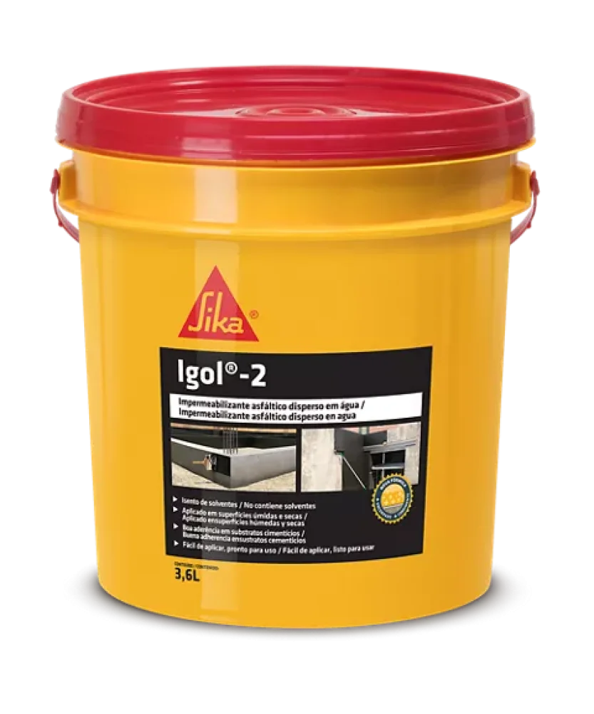 Igol-2 Impermeabilizante Asfáltico Preto 3,6L Sika