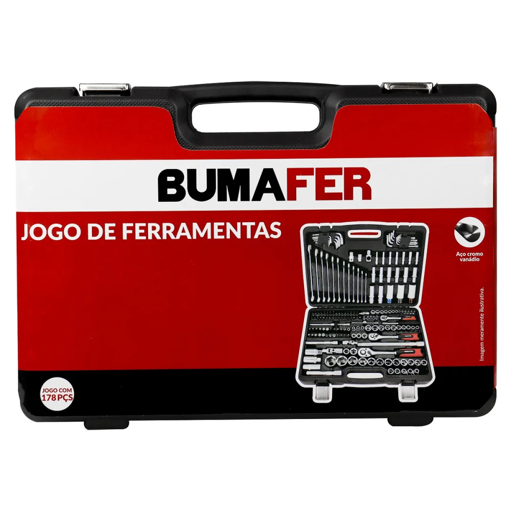 Jogo de Ferramentas 178 Peças da Bumafer