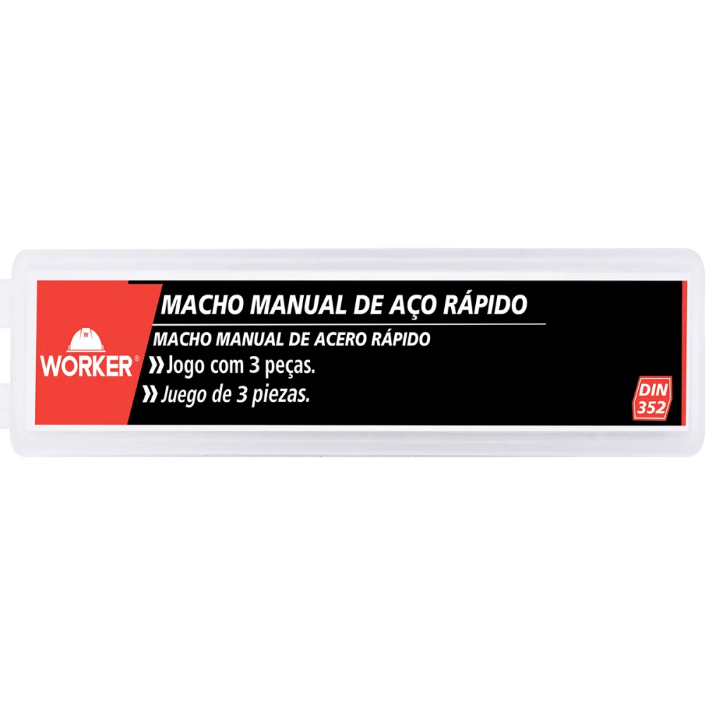 Jogo de Macho Manual Din352 M3X0,50Mm 3 Peças Worker