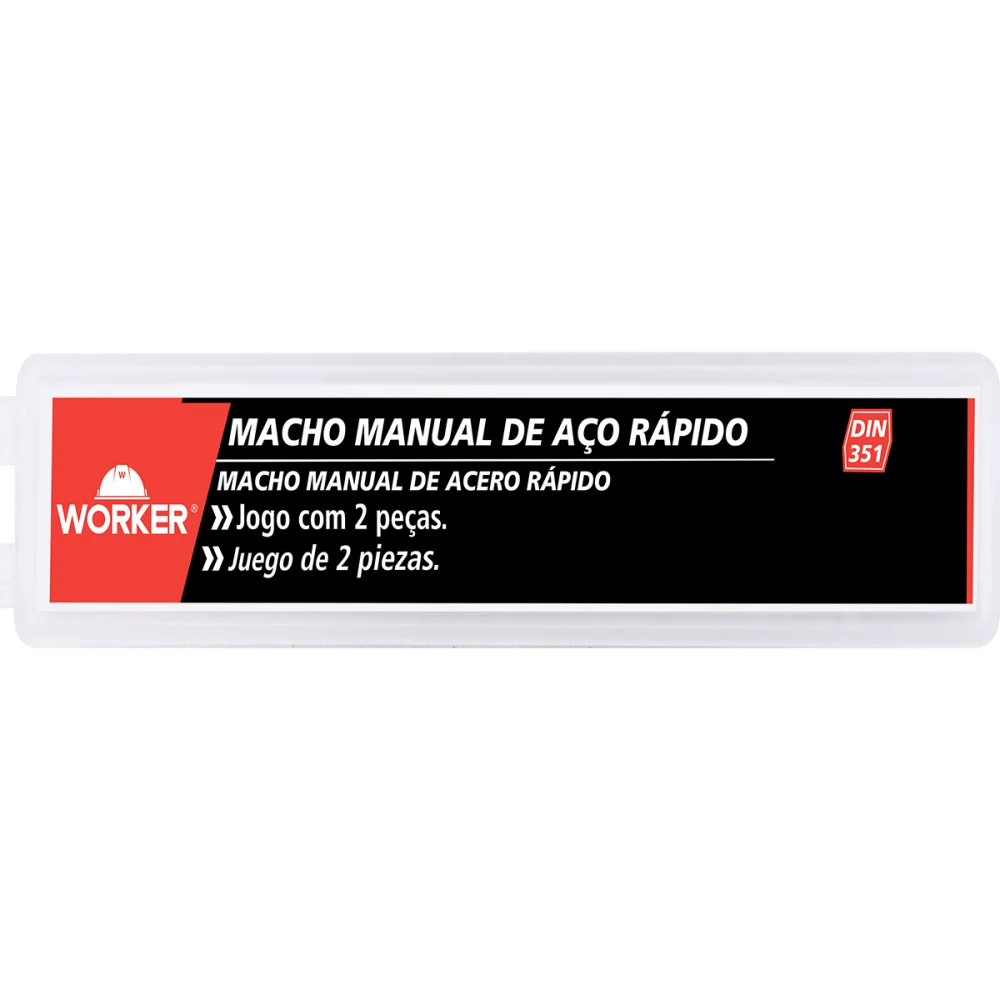 Jogo Macho Manual Din351 Bsw 1/2"x12" 2 Peças Worker