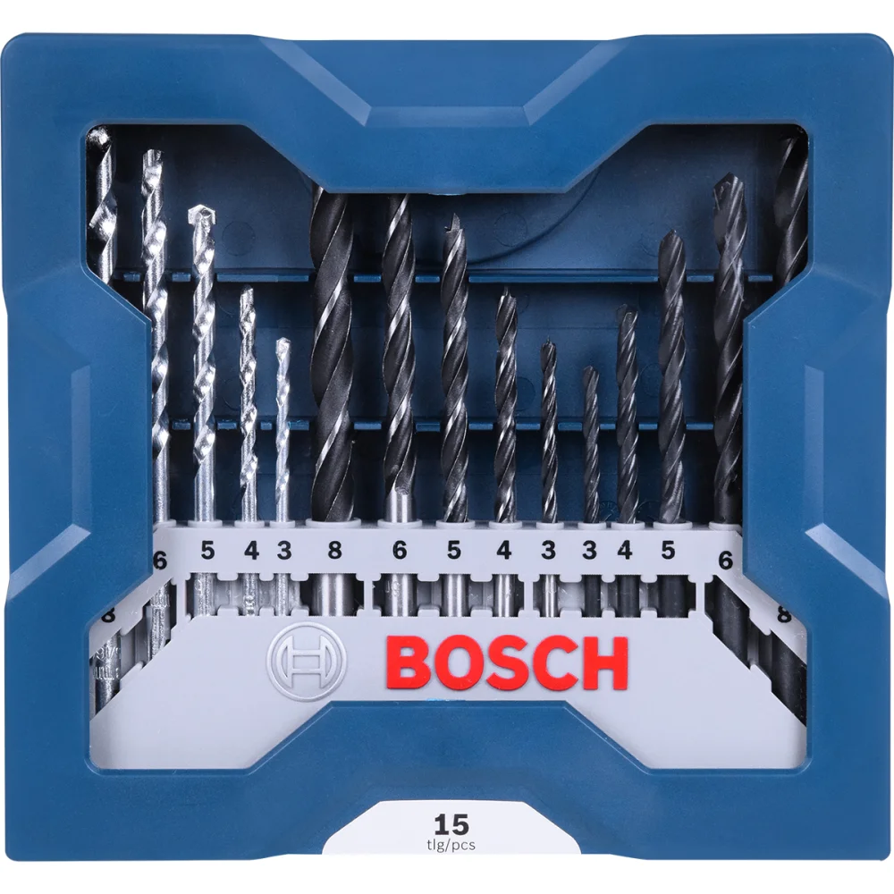 Jogo de Brocas Mini X-Line com Acessórios 15 Peças Bosch