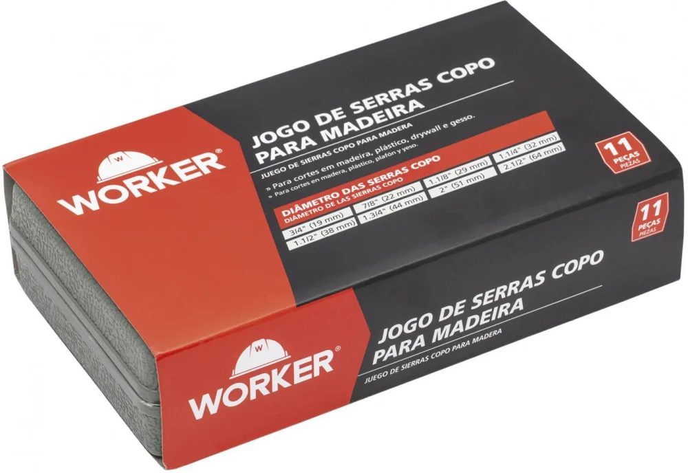 Jogo de Serra Copo - 11 Peças Worker