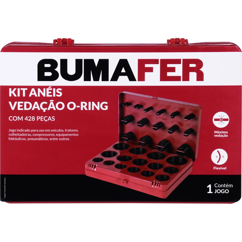 Kit Anéis de Vedação O-Ring com 428 Peças Bumafer