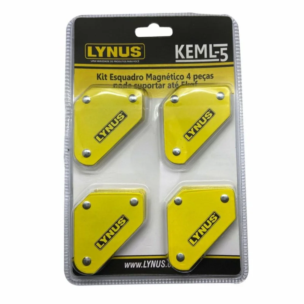 Kit Esquadro Magnético 4 Peças Keml-5 Lynus