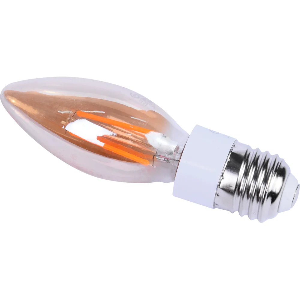 Lâmpada de Led Vela Vintage Âmbar B35 E14 3W 127V Liege